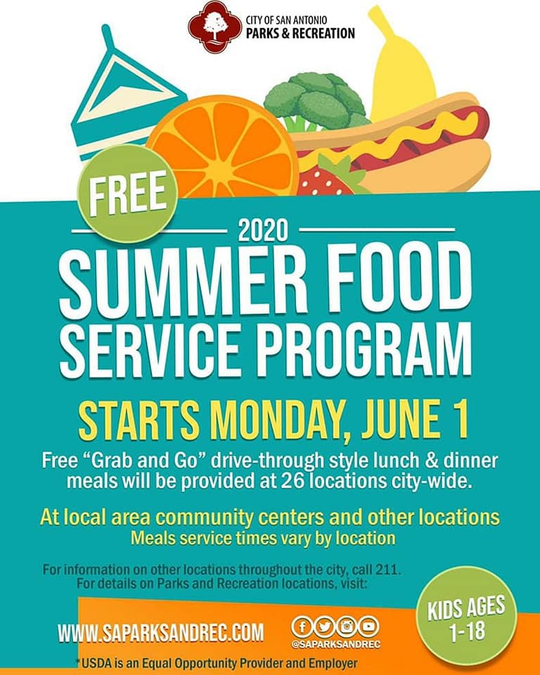 Parks and Recreation to Sponsor Free Summer Food Program for Children