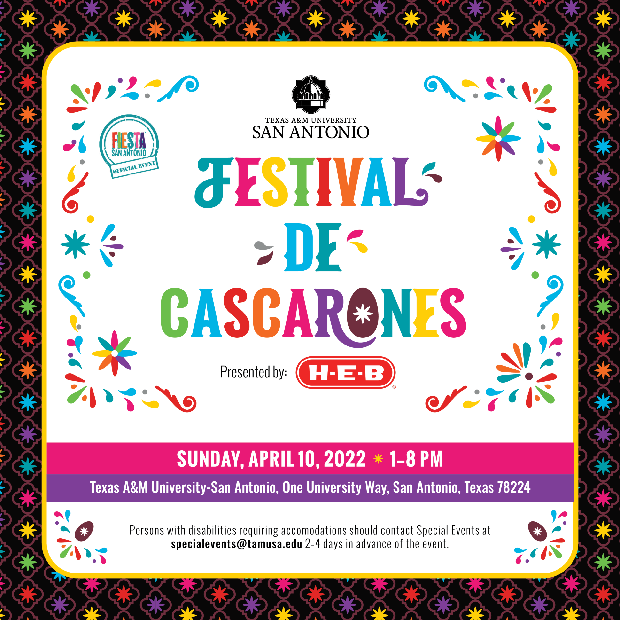 Official Fiesta Event Festival de Cascarones at Texas A&M University – San Antonio