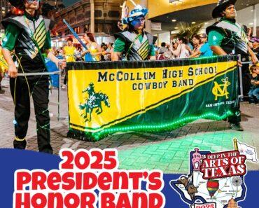 McCollum High School Cowboy Marching Band Named Fiesta Flambeau Honor Band for 2025