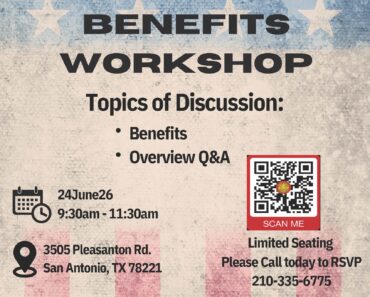 VA Benefits Workshop hosted by Bexar County Military & Veterans Services
