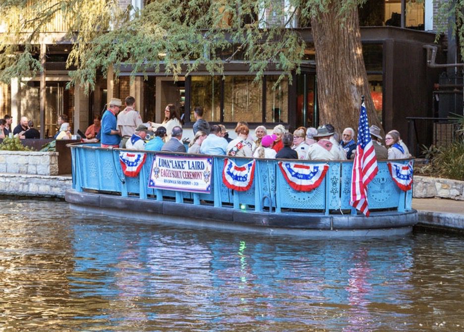 Lake Laird Eagle Scout River Walk ceremony in San Antonio