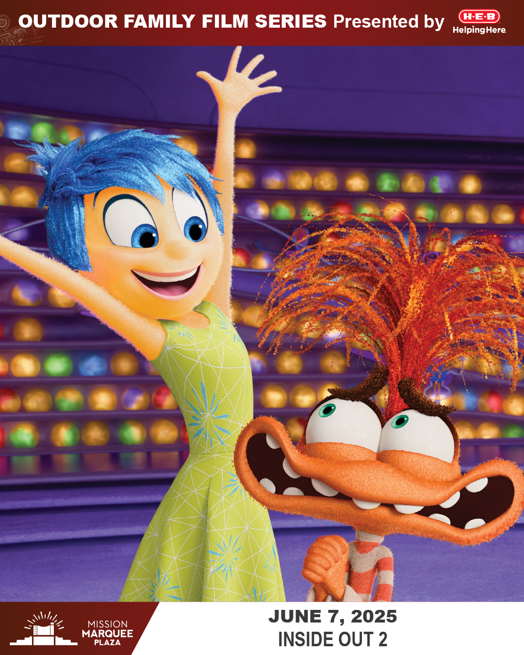 Outdoor Family Film Series featuring “Inside Out 2”